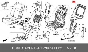 Накладка спинки сиденья 81528SNAA11ZC HONDA