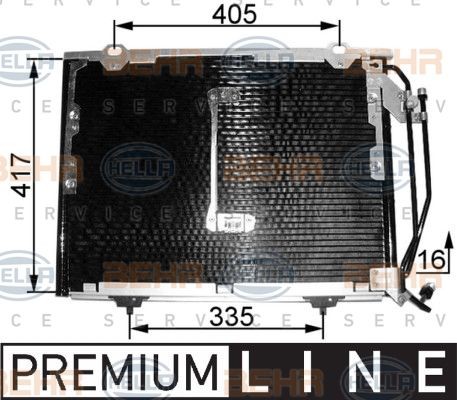Конденсатор, кондиционер 8FC 351 038-461 HELLA