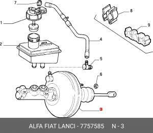 Усилитель тормозной системы 7757585 ALFA FIAT LANCIA