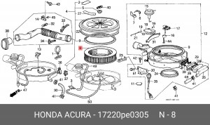 Воздушный фильтр 17220PE0305 HONDA