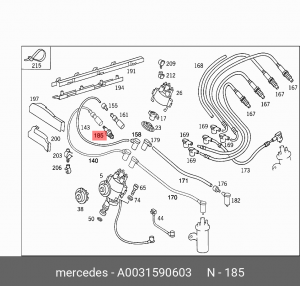 Свеча зажигания A0031590603 MERCEDES BENZ
