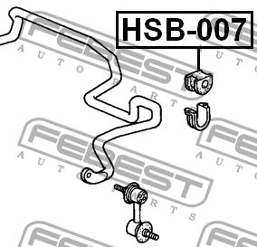 Втулка стабилизатора HSB-007 FEBEST