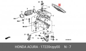 Фильтр воздушный 17220-RZP-Y00 HONDA