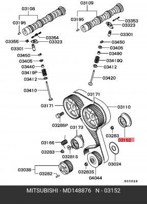 Ролик ремня ГРМ MD148876 MITSUBISHI