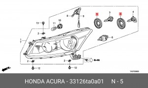 Крышка фары 33126TA0A01 HONDA