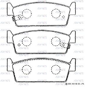 Колодки тормозные дисковые SN811P ADVICS