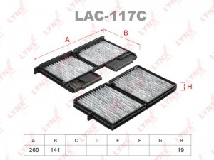 Фильтр салона LAC-117C LYNXAUTO