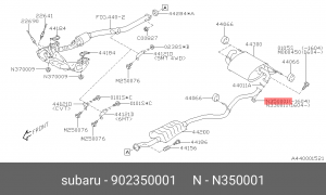Гайка, выпускной коллектор 902350001 SUBARU
