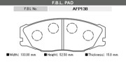 Колодки тормозные дисковые AFP138 FBL
