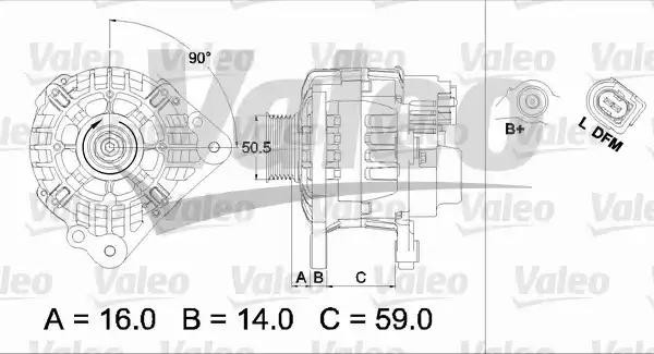 Генератор 437444 VALEO PHC