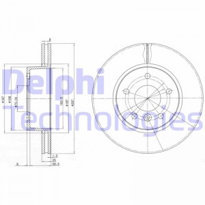 Тормозной диск BG2860 DELPHI