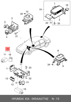 Деталь 0K9AA67742 HYUNDAI KIA
