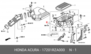 Корпус воздушного фильтра 17201RZA000 HONDA