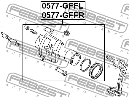Суппорт тормозной 0577GFFL FEBEST