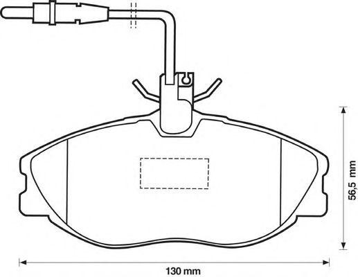 Комплект тормозных колодок, диско 571898B BENDIX JURID