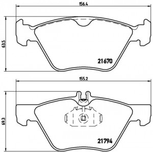 Комплект тормозных колодок, диско P50026 BREMBO