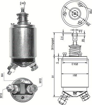 Тяговое реле, стартер 940113050254 MAGNETI MARELLI
