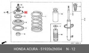 Опора амортизатора подвески 51920-S2H-004 HONDA
