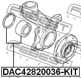 Подшипник ступицы колеса DAC42820036-KIT FEBEST