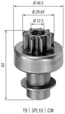 Ведущая шестерня, стартер 940113020043 MAGNETI MARELLI