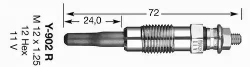 Свеча накаливания 2237 NGK NTK