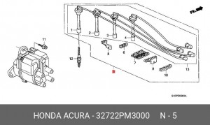 Ккомплект проводов зажигания 32722PM3000 HONDA