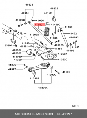 Пружина подвески MB809583 MITSUBISHI