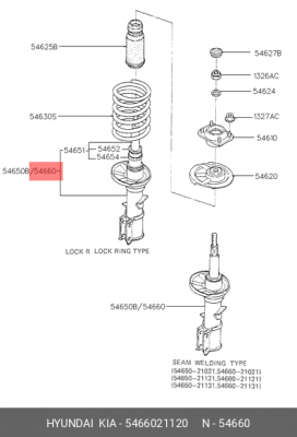 Амортизатор 5466021120 HYUNDAI KIA