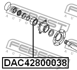 Подшипник ступицы колеса DAC42800038 FEBEST