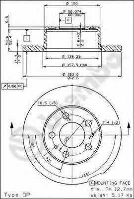 Тормозной диск 08.4982.10 BREMBO