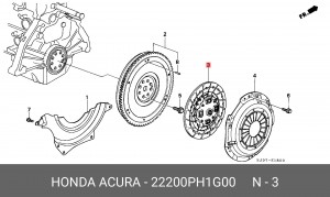 Диск сцепления 22200PH1G00 HONDA