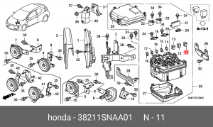 Предохранитель 38211SNAA01 HONDA