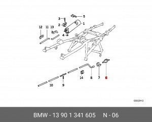 Клапан вентиляции, топливный бак 13 90 1 341 605 BMW