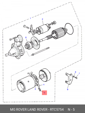 Пружина RTC5754 MG ROVER LAND ROVER