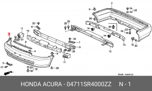 Бампер передний 04711SR4000ZZ HONDA
