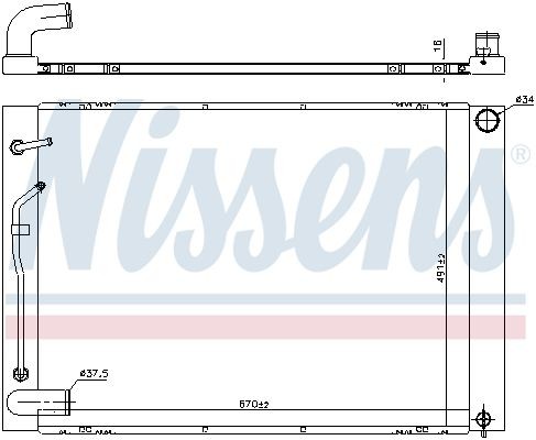 Радиатор охлаждения ДВС 614170 NISSENS