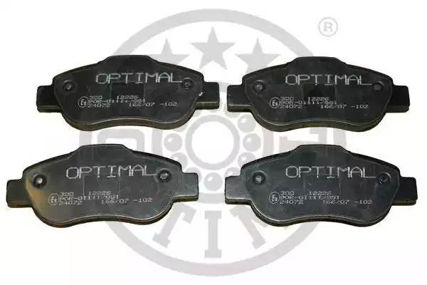 Комплект тормозных колодок, диско 12226 OPTIMAL