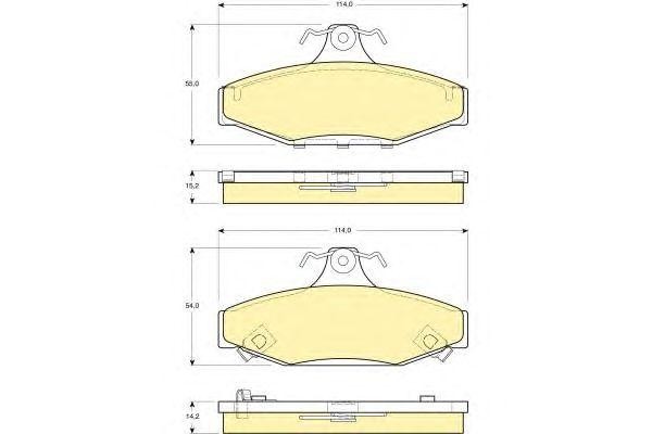 Комплект тормозных колодок, диско 6131351 GIRLING