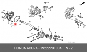 Прокладка, выпускной трубопровод 19222P01004 HONDA