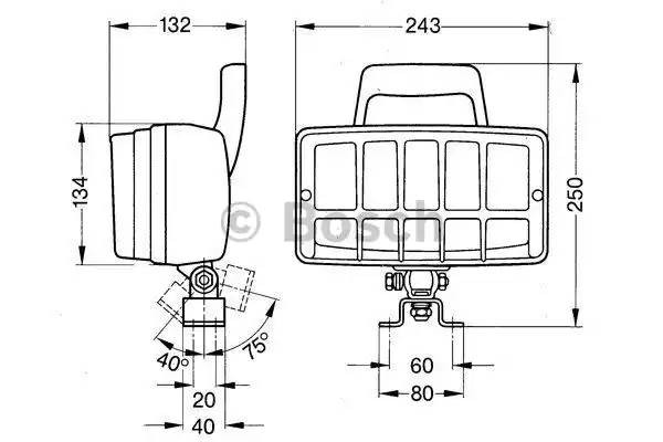 Фара головного света 0 986 310 539 BOSCH