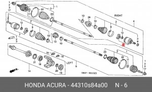 ШРУС 44310S84A00 HONDA