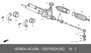 Осевой шарнир, рулевая тяга 53010-S2H-J02 HONDA