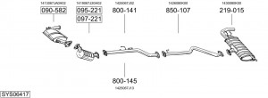 Глушитель выхлопных газов конечный 278963 BOSAL