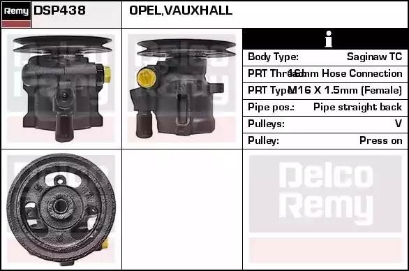 Гидравлический насос, рулевое управление DSP438 DELCO REMY