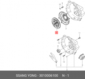 Диск сцепления 3010006100 SSANG YONG
