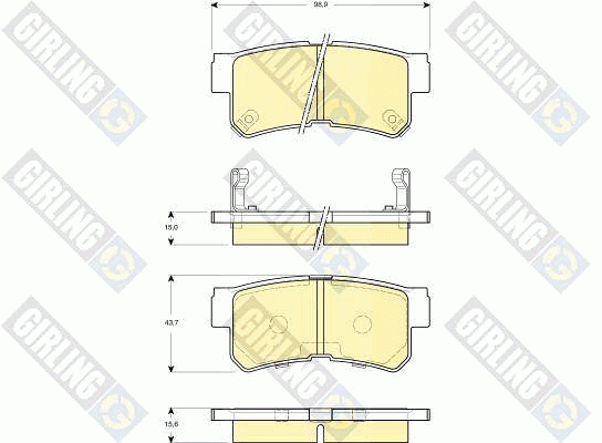 Комплект тормозных колодок, диско 6132589 GIRLING