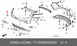 Заглушка бампера 71104SMGE00ZE HONDA
