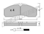 Комплект тормозных колодок, диско 594.0 TRUSTING