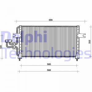 Конденсатор, кондиционер TSP0225032 DELPHI