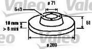 Тормозной диск 186785 VALEO PHC